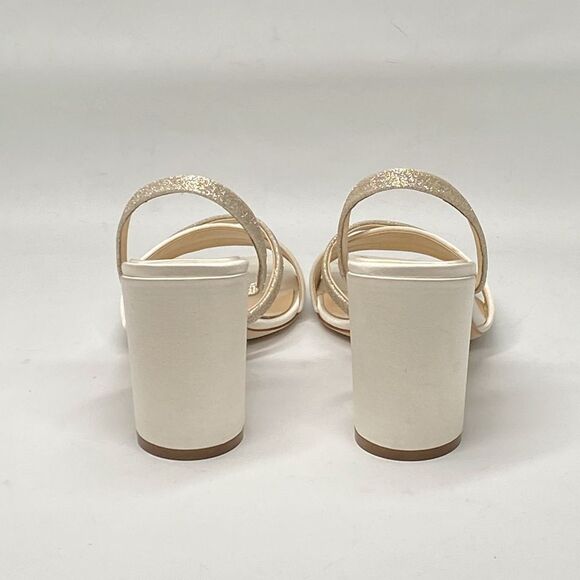 Jimmy Choo Plum Satin & Glitter Slingback Sandals size 37.5 - Picture 7 of 11